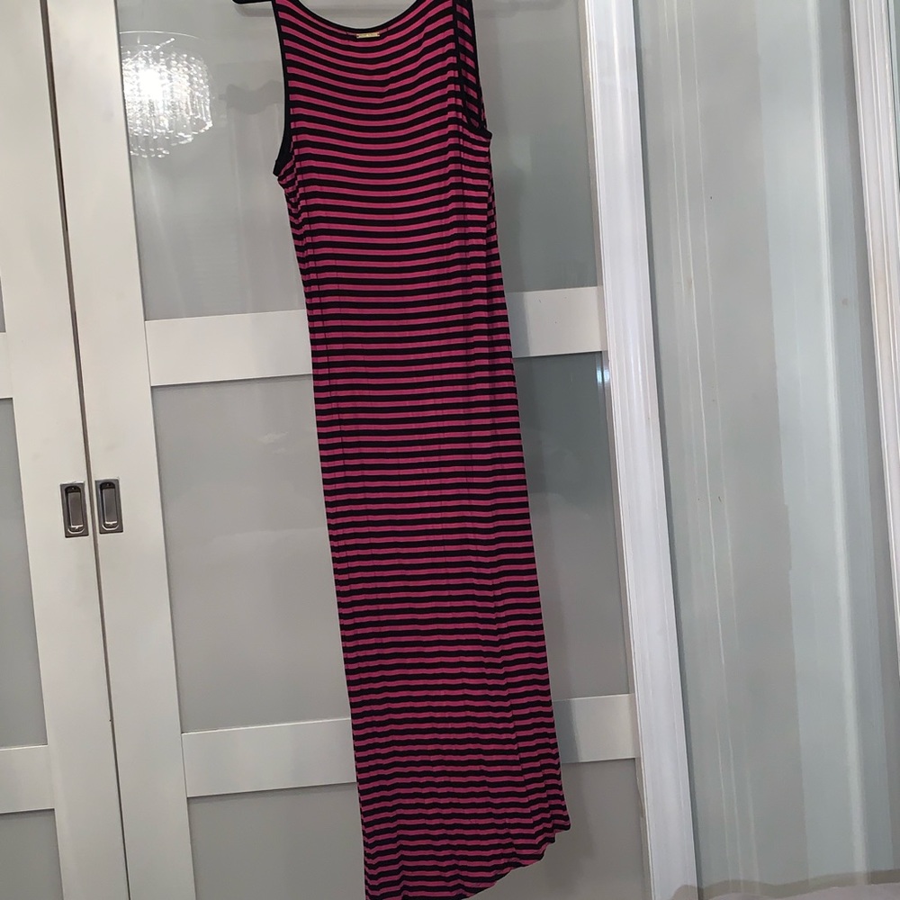 Michael Kors Pink/Black Asymmetrical Hem Dress - Picture 4 of 8